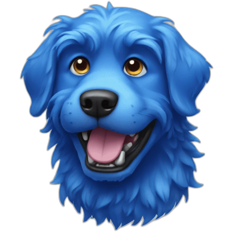 blue monster dog emoji