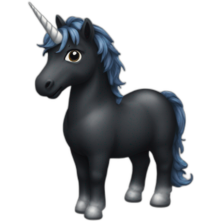 black unicorn emoji