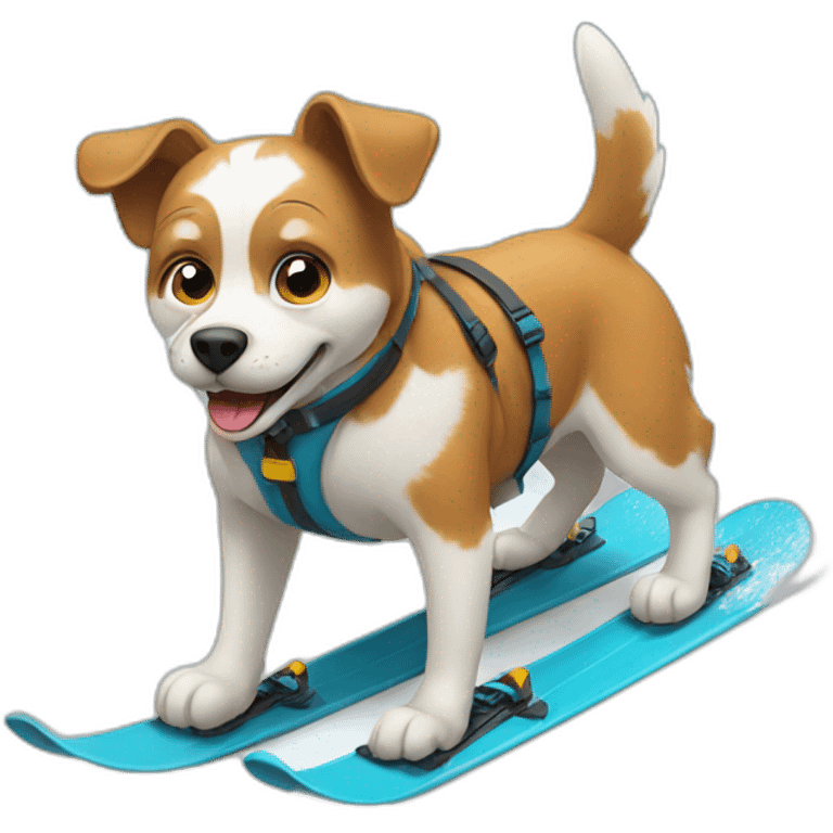 dog skiing emoji