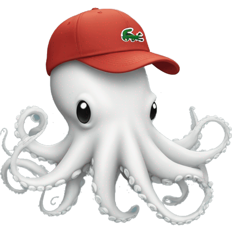 octopus wearing lacoste cap emoji