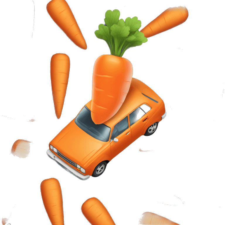 Carrot in a car emoji