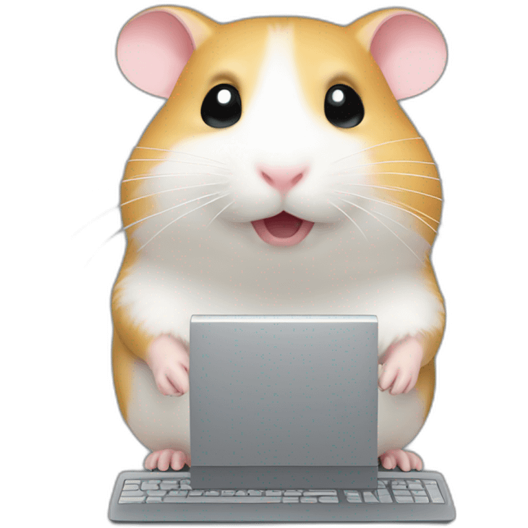 Hamster programming in a computer emoji