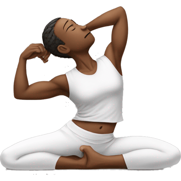 yoga pose worrier 2  emoji