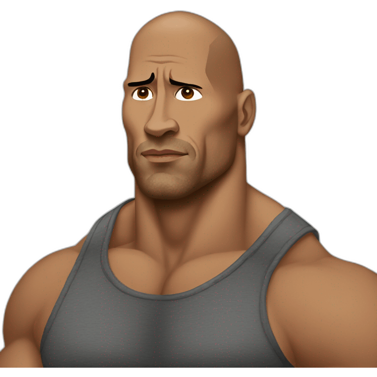 dwayne johnson raised eyebrow emoji