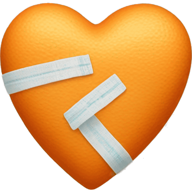 light orange heart with bandages emoji