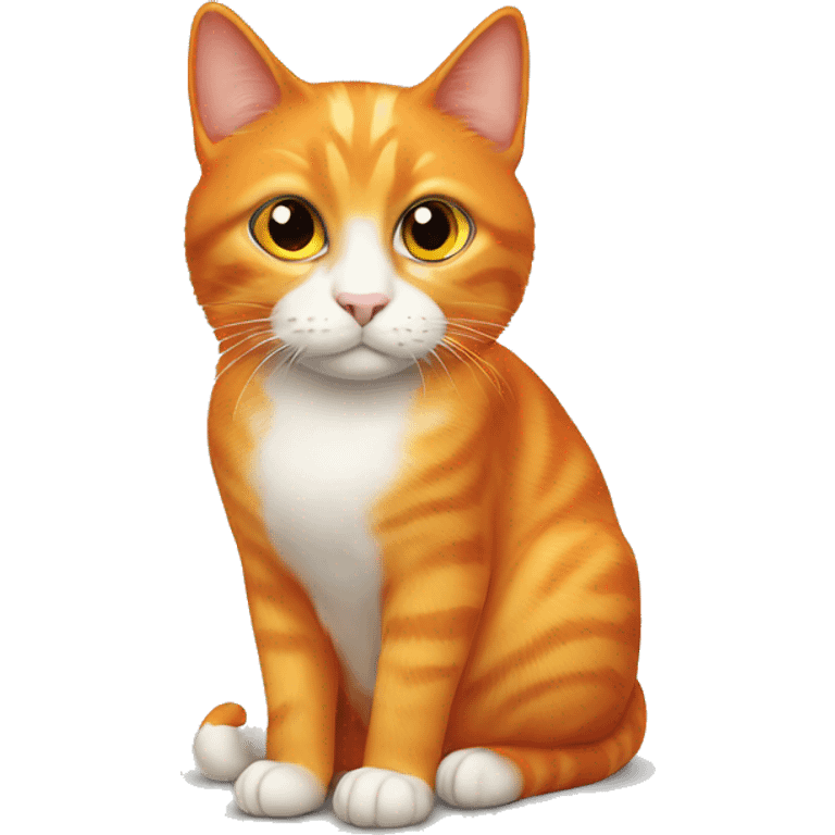 Orange cat with orange eyes emoji