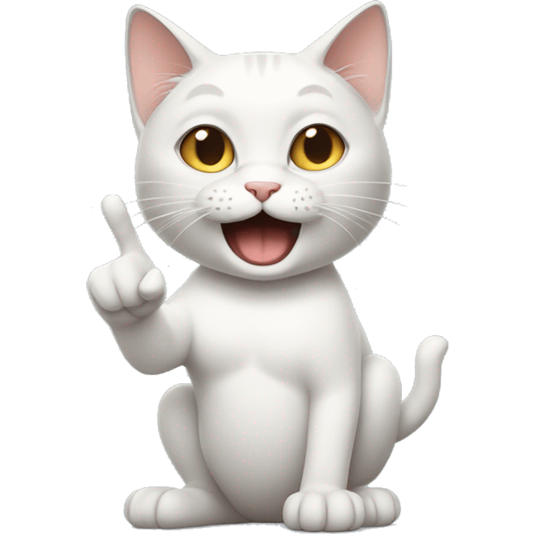 Cat giving middle finger  emoji