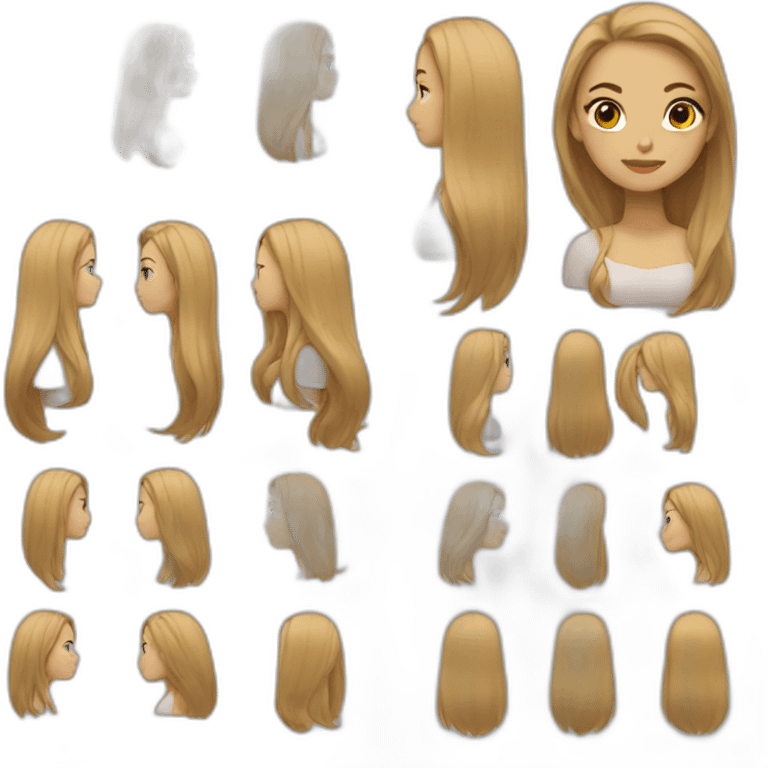 woman with long hair emoji