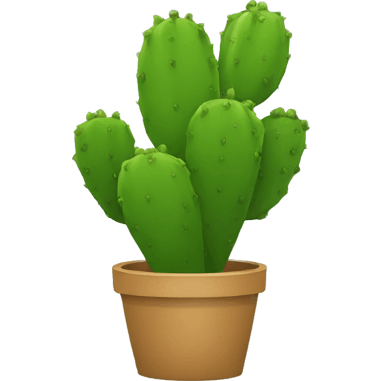 single flat Nopal without pot emoji