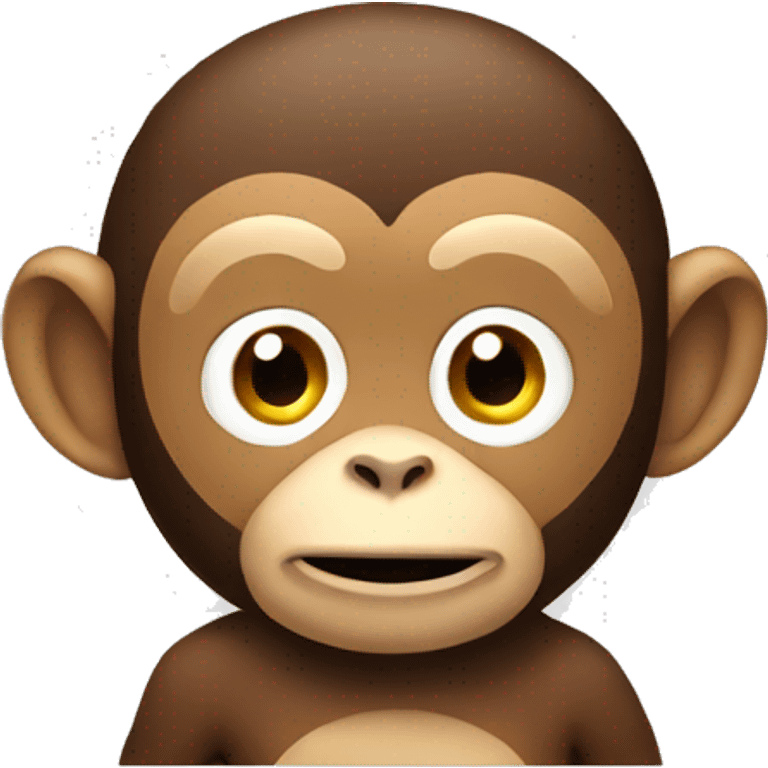 A monkey sitting at his computer emoji