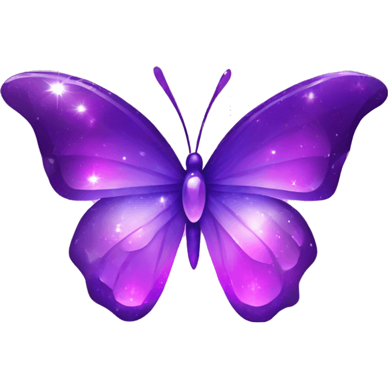 Purple-Shiny-Gem-Crystal-Nebula-Gradient-Sparkle-Stars-Glossy-Butterfly emoji