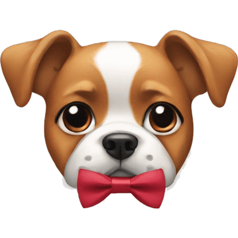 Dog with a bow tie  emoji