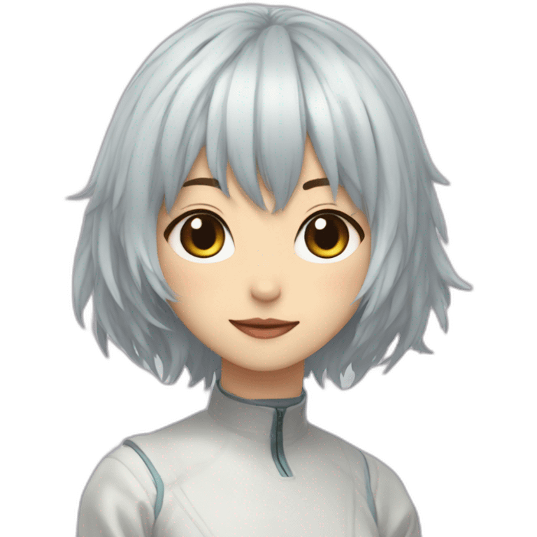 Cat with ayanami’s hair emoji