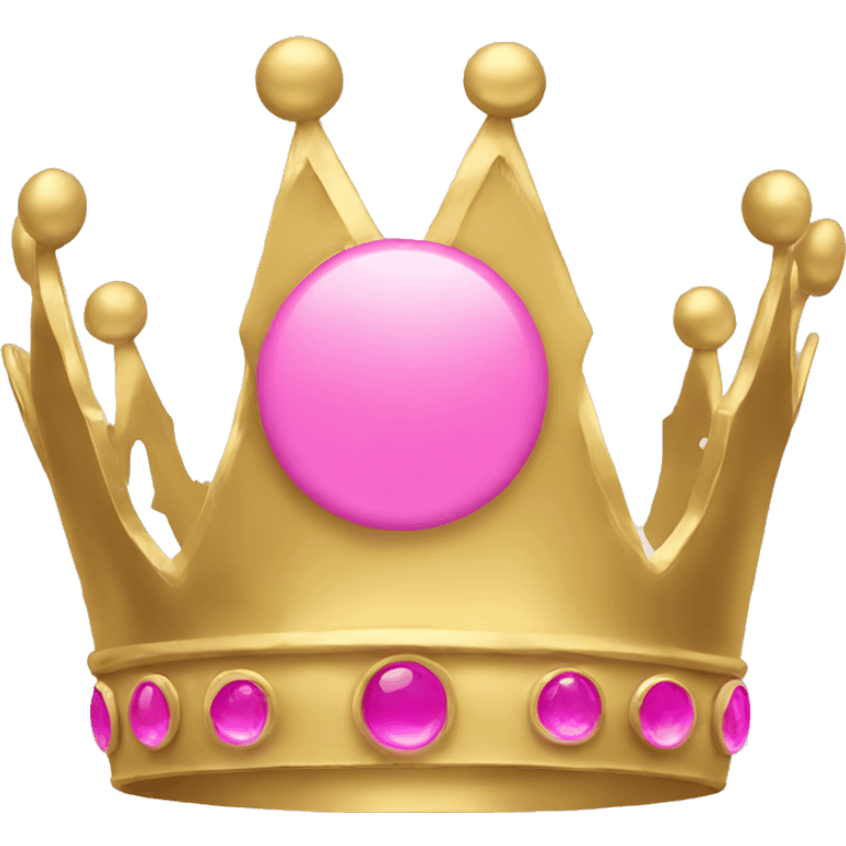 Gold crown with pink emojis emoji