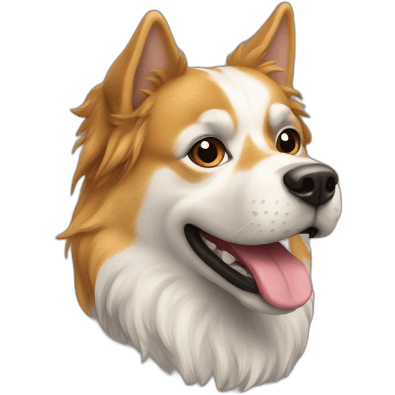 Chat sur chien emoji