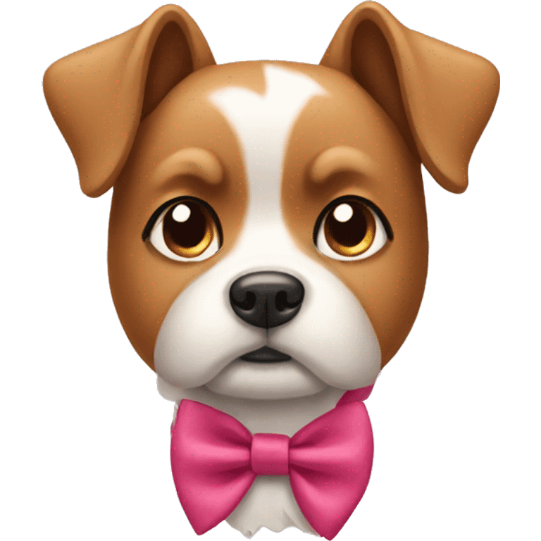 Dog wearing bows emoji