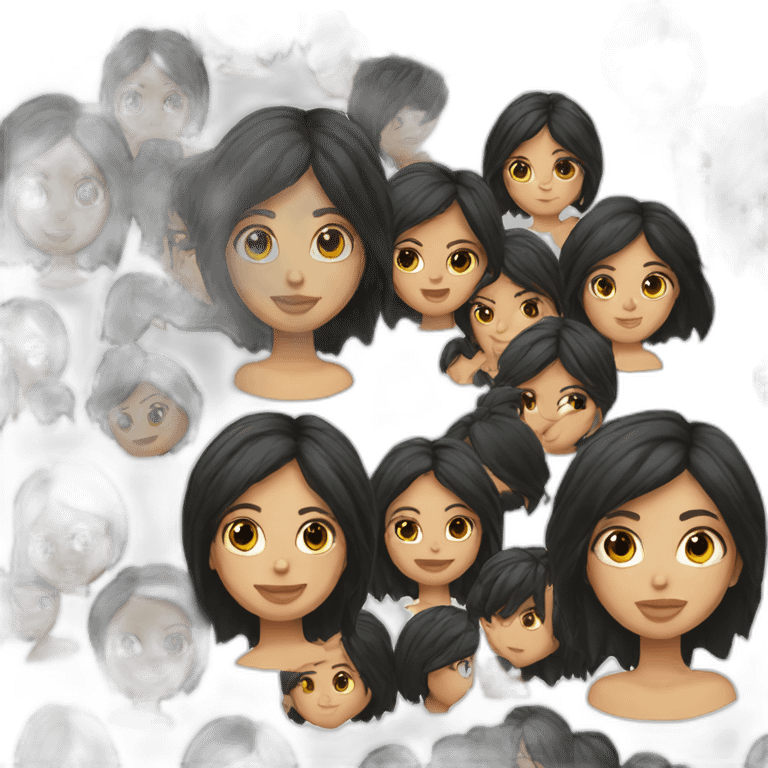 irina beautiful girl black hair emoji