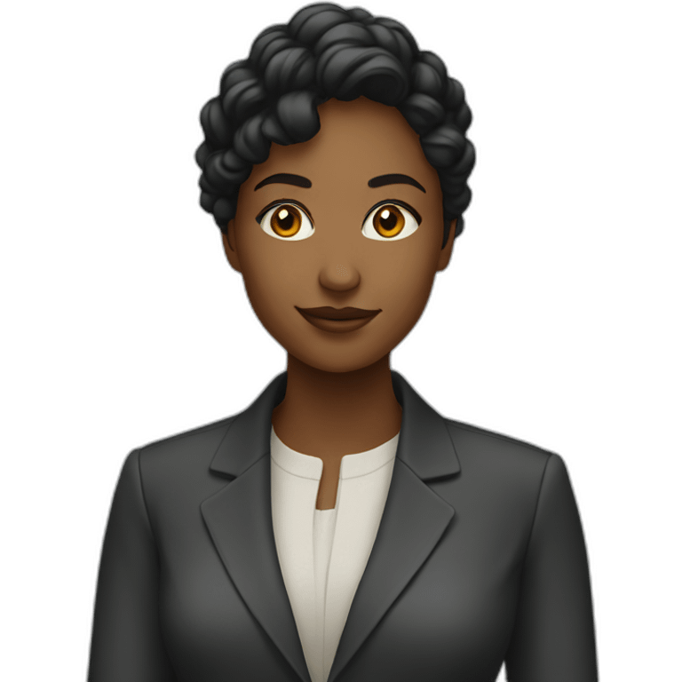 colored young woman digital project manager emoji