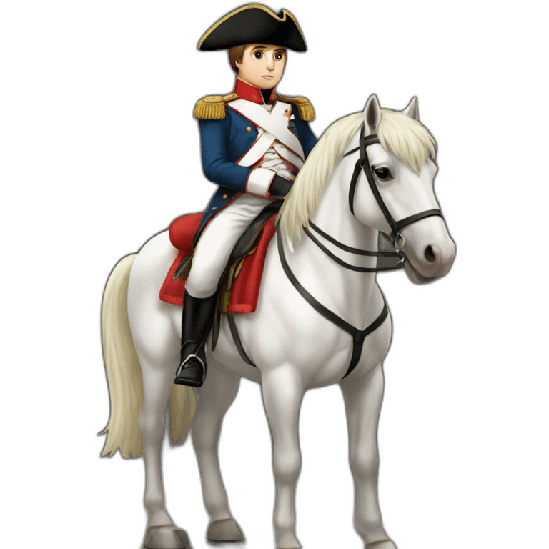 young napoleon on white horse emoji