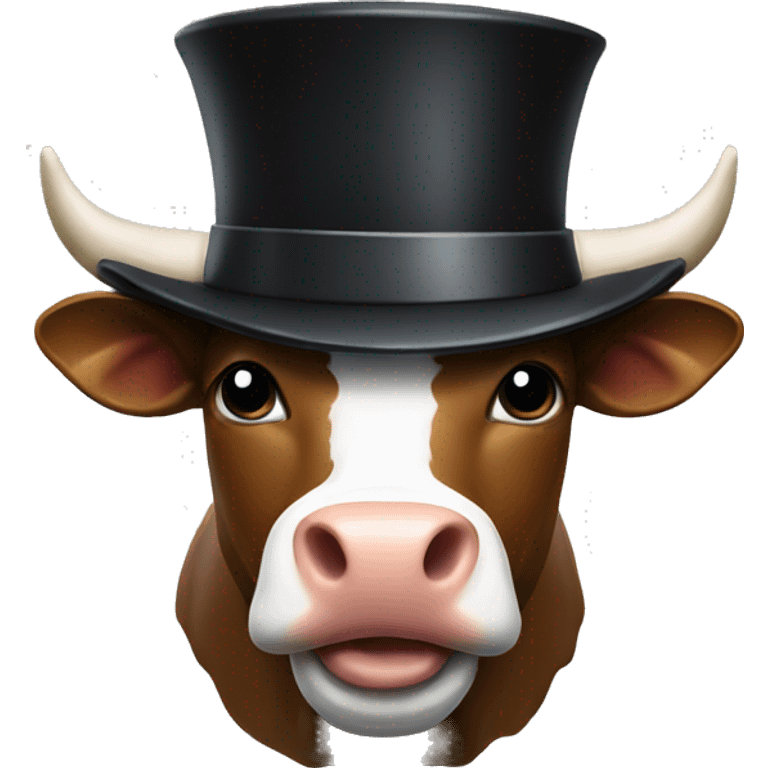 Bull with top hat emoji