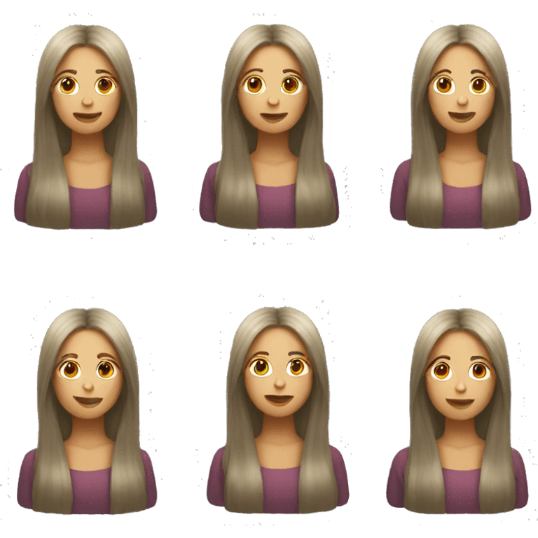 Lady with long hair emoji