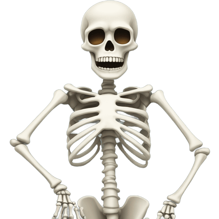 Shrugging skeleton emoji