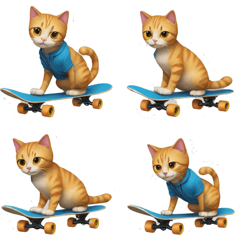 Cat riding a skateboard  emoji