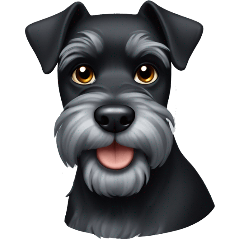 Black dog schnauzer emoji