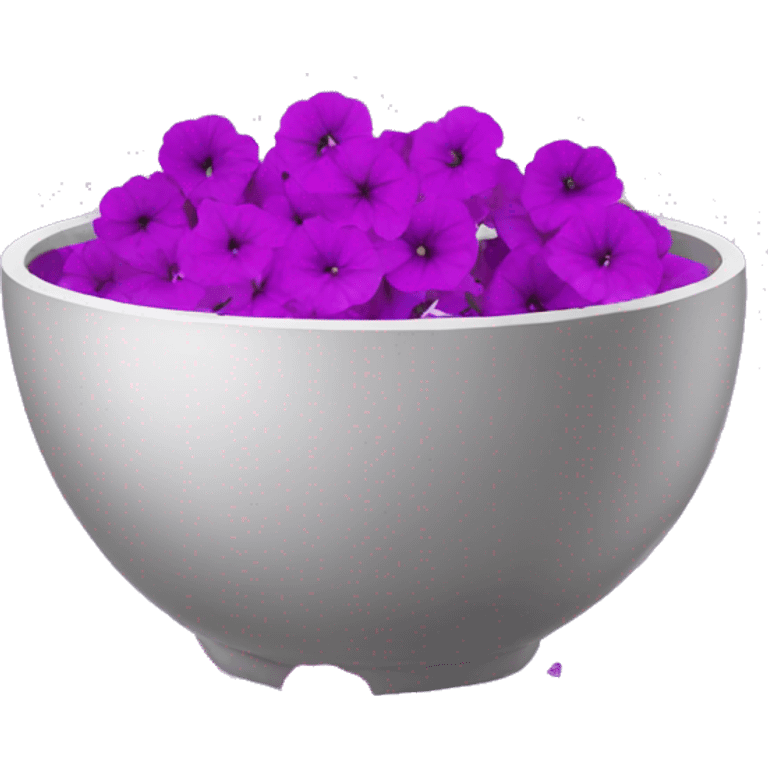 a bowl of petunias falling to the ground emoji