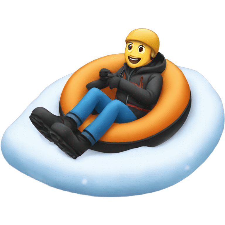 snow tubing emoji