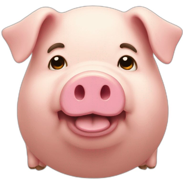 a fat pig emoji