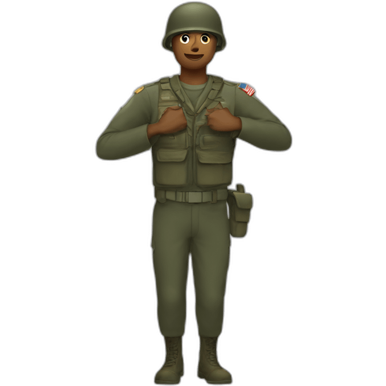 Soldier salutating emoji