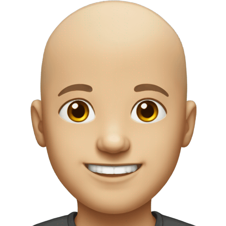 bald boy smiling portrait emoji