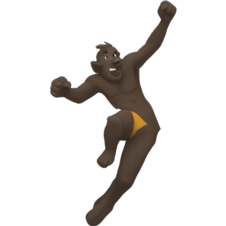 Cliff diving buffalo emoji