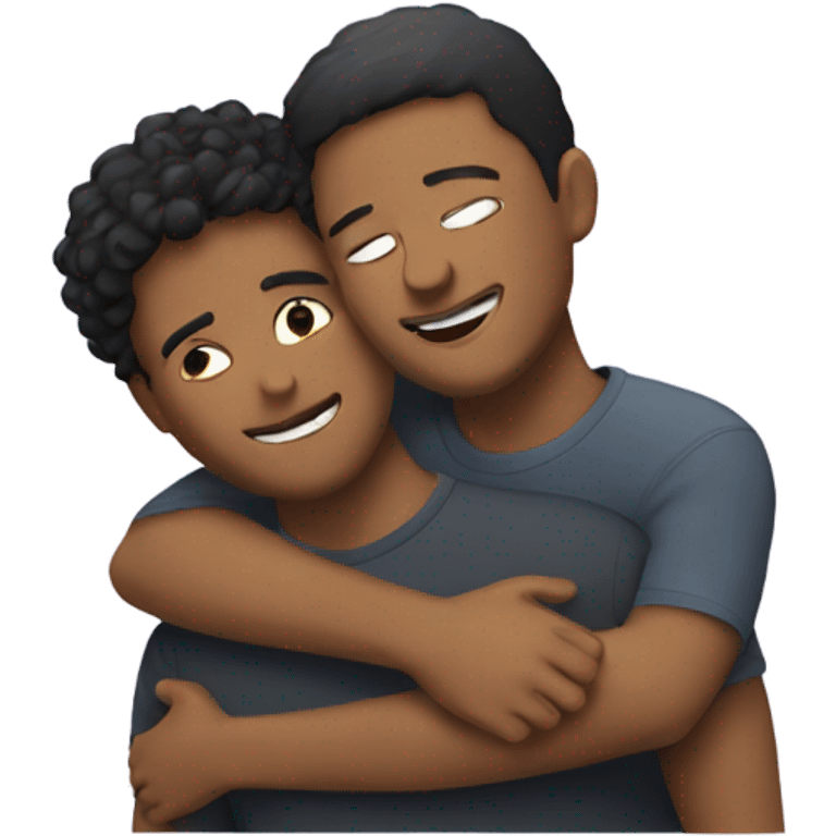 two friends hugging
 emoji