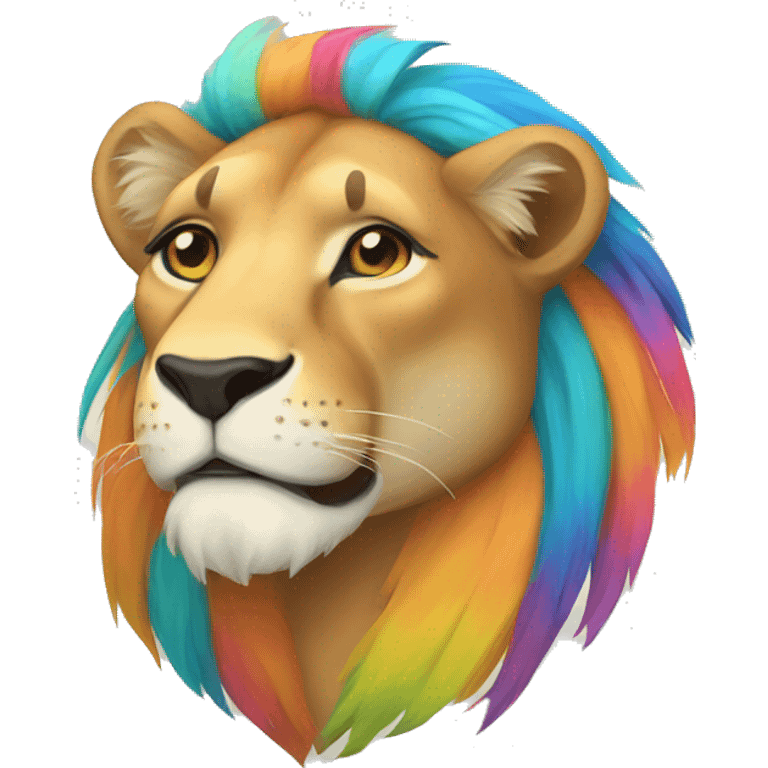 colorful lioness  emoji