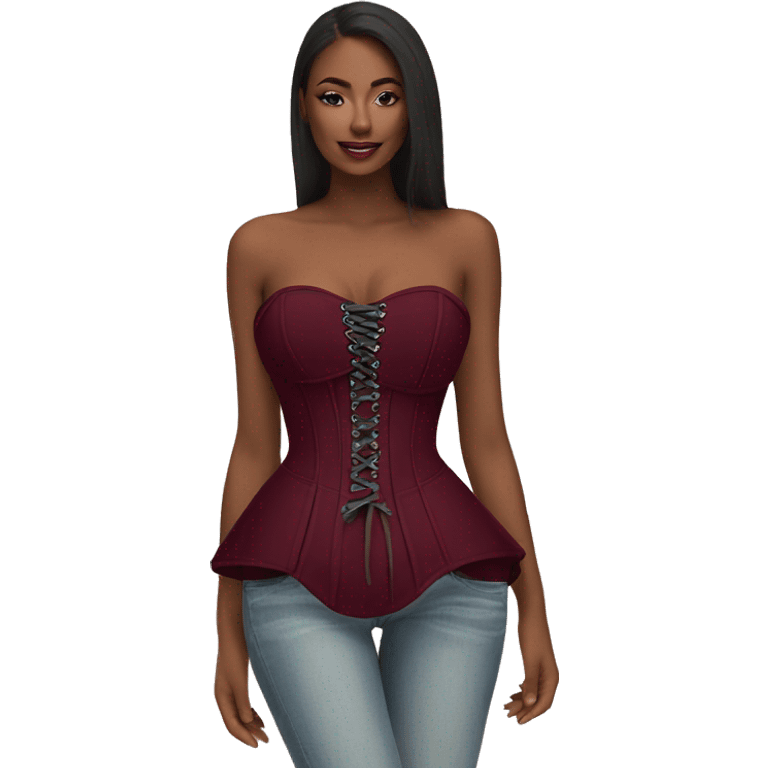 Corset top burgundy emoji