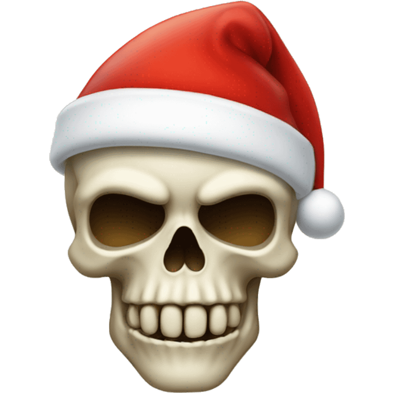 Skull with Santa hat emoji