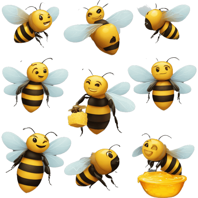 Bee and honey  emoji