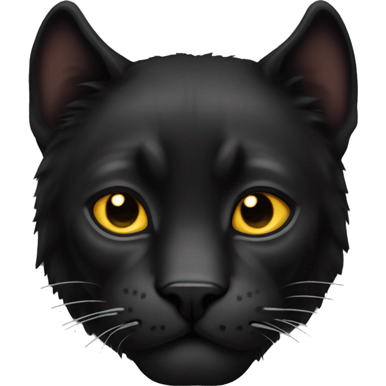 Animal pantera negra con ojos amarillos emoji