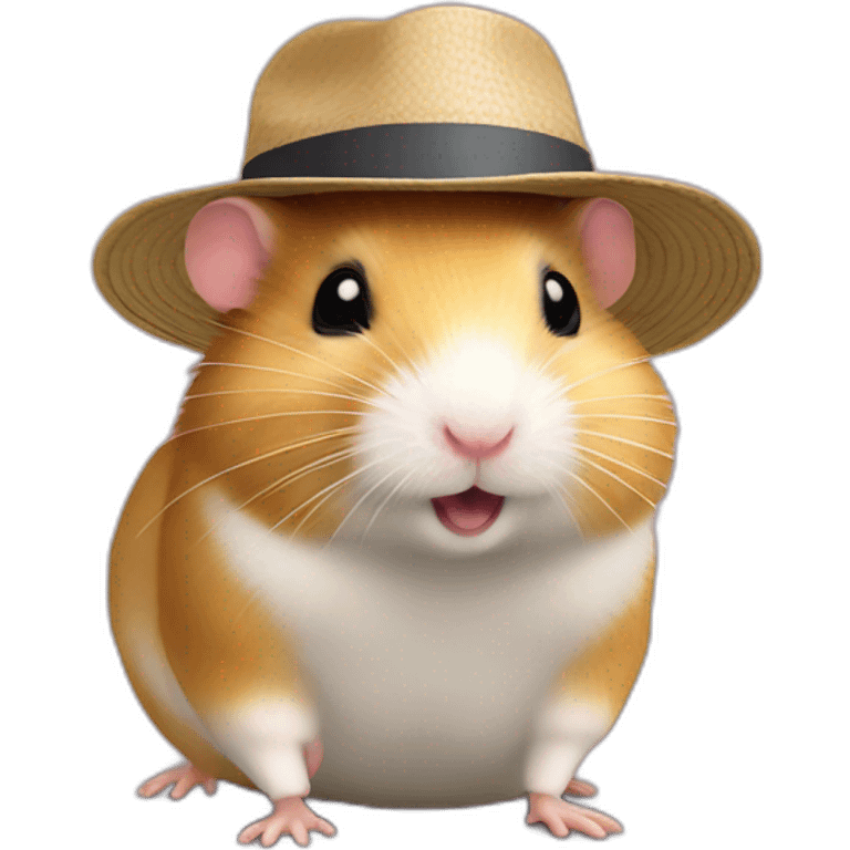 Un hamster avec un chapeau chinois  emoji