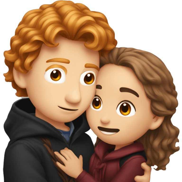 Hermione Granger kissing Ron Weasley  emoji