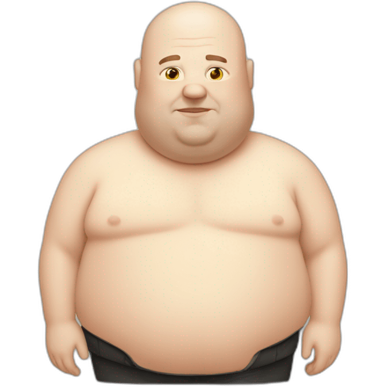 Fat bald guy in tesla emoji