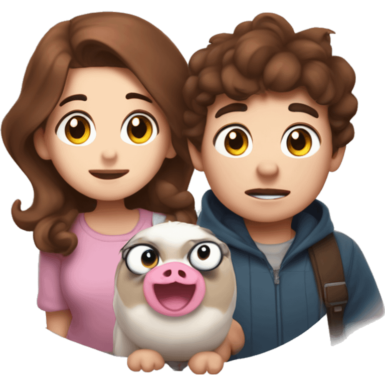 Mabel and dipper with waddles  emoji