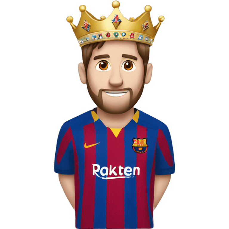 Messi with crown emoji