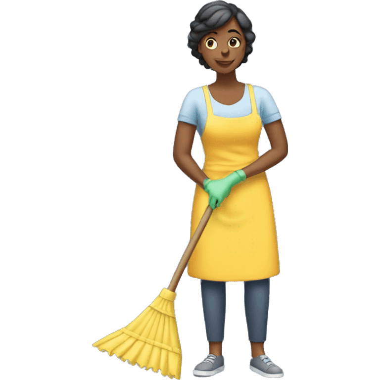 Lady cleaning emoji