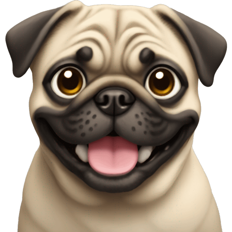 Pug smiling emoji