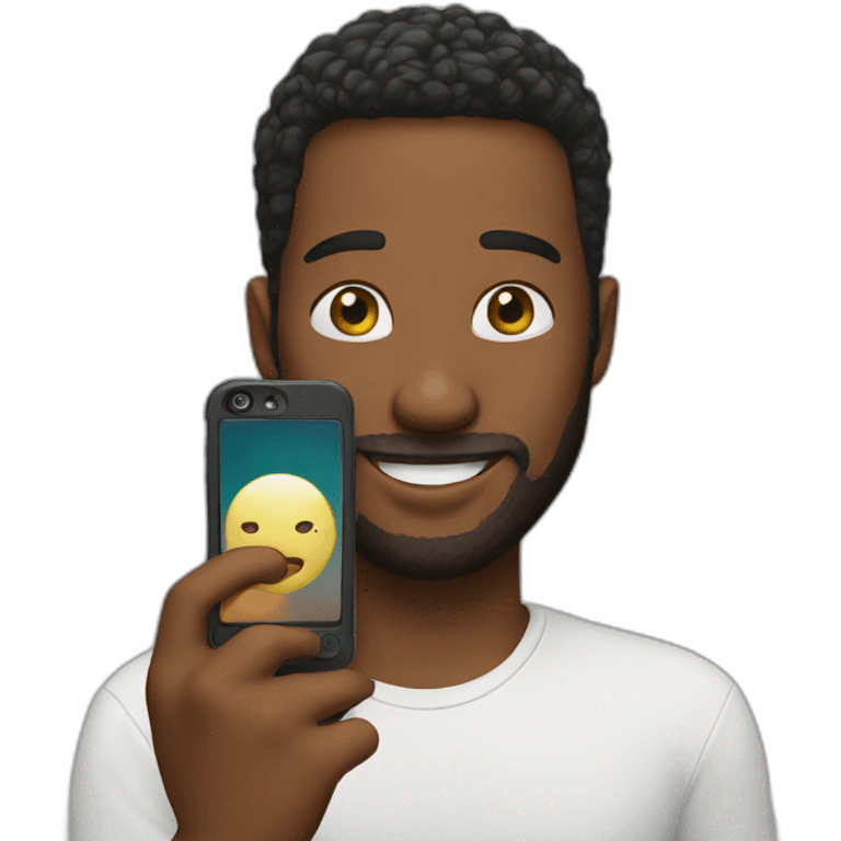 Selfie with iphone emoji