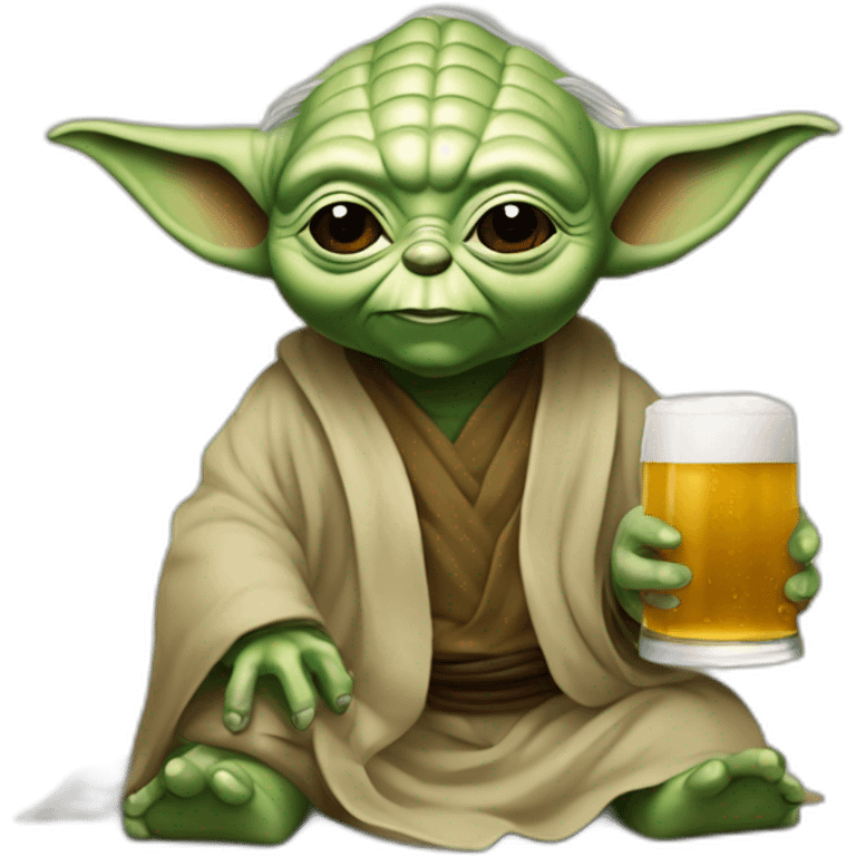 Yoda qui boit une biere emoji