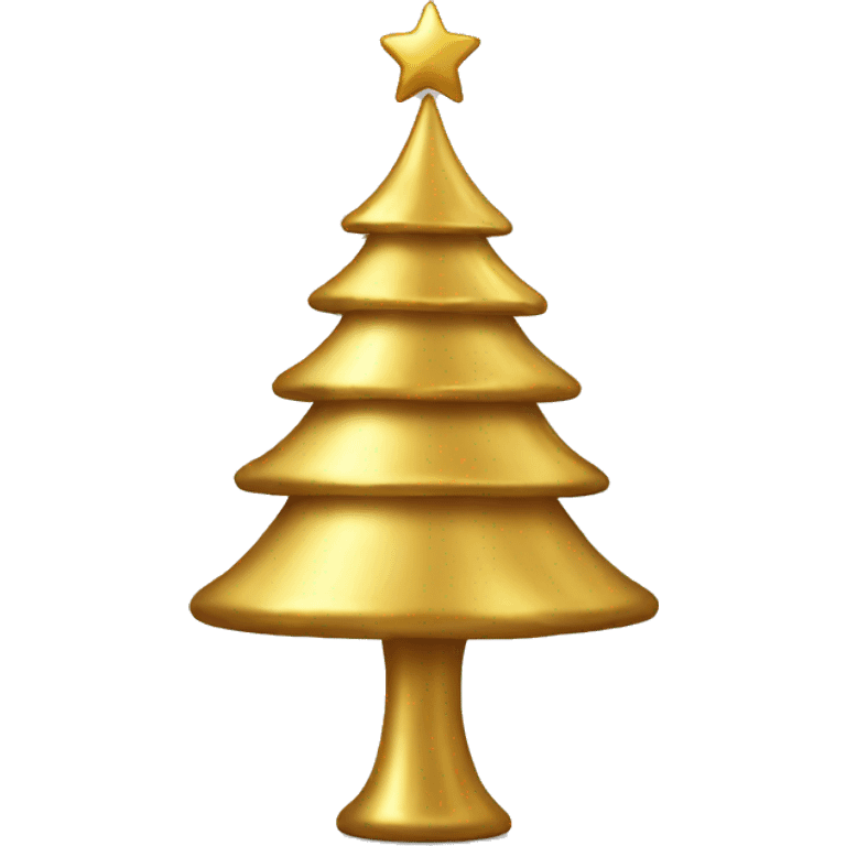 Gold christmas tree emoji